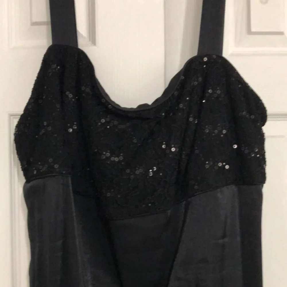 R&M Richards formal black midi dress size 22W plus‎ sequins